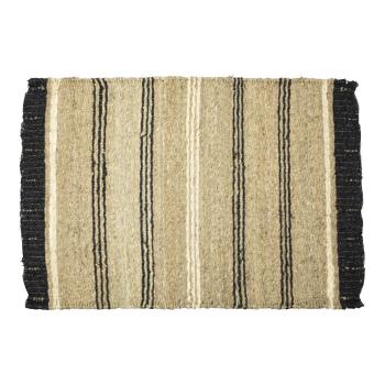 Pruhovaný přírodně-černý koberec z mořské trávy - 60*90*0,3cm MKZVMZS
