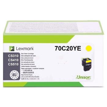 LEXMARK 70C20YE - originální toner, žlutý, 1000 stran