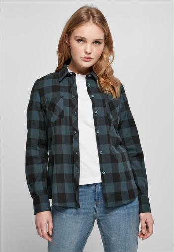 Urban Classics Ladies Turnup Checked Flanell Shirt jasper/black - M