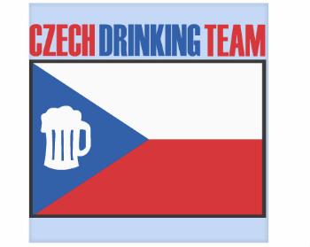 Keramická dlaždice Czech drinking team