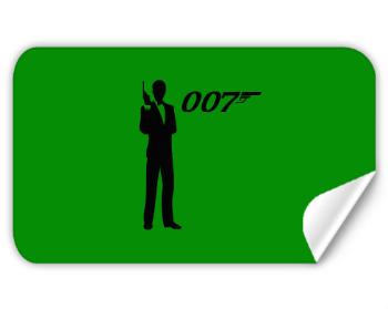 Samolepky obdelník - 5 kusů James Bond