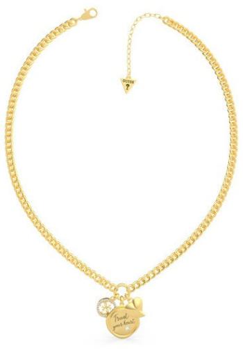 Guess Módní pozlacený náhrdelník se třemi přívěsky UBN70039