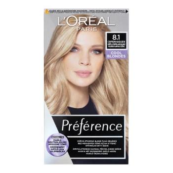 L'Oréal Paris Préférence 60 ml barva na vlasy pro ženy 8,1 Copenhaguen na barvené vlasy; na blond vlasy; na všechny typy vlasů