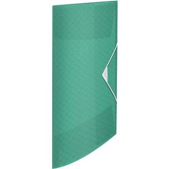 ESSELTE Colour Breeze A4 tříchlopňové s gumičkou, transparentní zelené (626223)