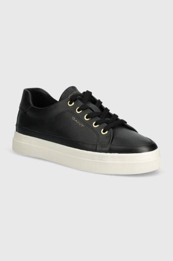 Kožené sneakers boty Gant Avona černá barva, 28531446.G00