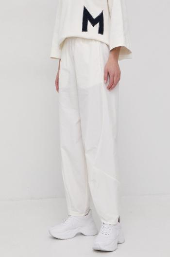 Kalhoty Patrizia Pepe dámské, bílá barva, jednoduché, high waist