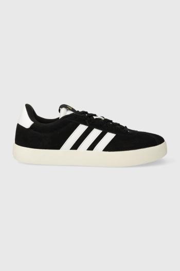 Kožené sneakers boty adidas COURT černá barva, ID6279