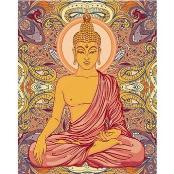 Diamondi - Diamantové malování - BUDDHA A ORNAMENTY, 40x50 cm, Vypnuté plátno na rám (606309B)