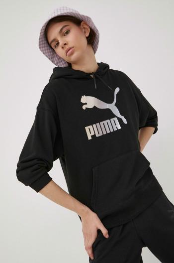 Mikina Puma 534695 dámská, černá barva, s potiskem