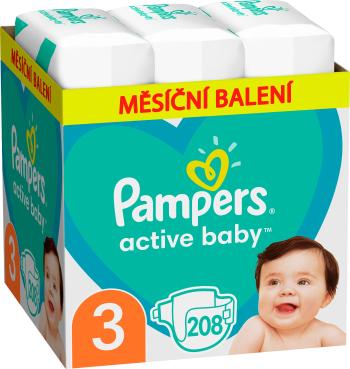 Pampers Active Baby S3, 6-10 kg 208 ks