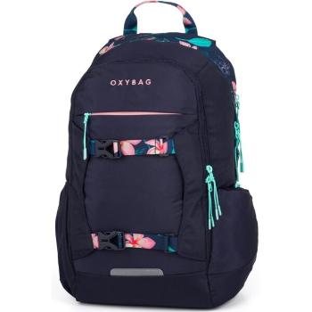 Oxybag ZERO NIGHT FLOWERS Studentský batoh, tmavě modrá, velikost