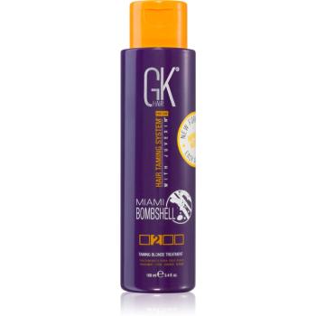 GK Hair Miami Bombshell Taming Blonde Treatment keratinová maska pro blond a melírované vlasy 100 ml