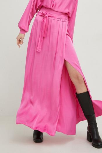 Sukně Answear Lab růžová barva, maxi