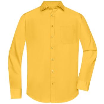 James & Nicholson Pánská košile s dlouhým rukávem JN678 - Žlutá | XL