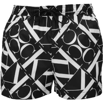 Calvin Klein SHORT DRAWSTRING-PRINT Pánské plavky, černá, velikost