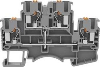 Dvojitá průchodková svorka pružinové připojení Degson DSKK2.5-01P-11-50-A(H), šedá, 1 ks
