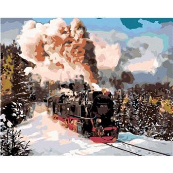 Malování podle čísel - Lokomotiva v zimní krajině (HRAmal00366nad)