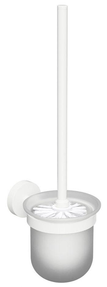 SAPHO X-ROUND WHITE WC štětka nástěnná, miska mléčné sklo, bílá XR303W