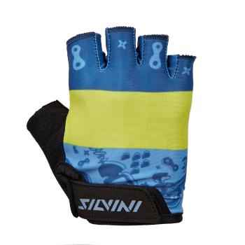 Dětské cyklistické rukavice Silvini Punta black/blue Velikost: 5-6Y