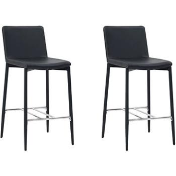 Barové stoličky 2 ks černé umělá kůže (281513)