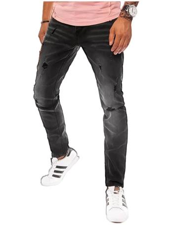 černé děrované džíny s jemným stínováním vel. 2XL