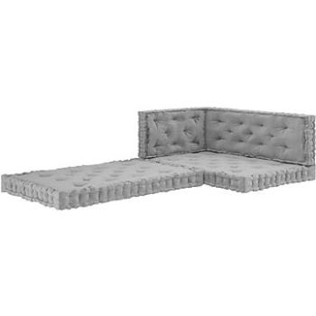 Podušky na nábytek z palet 4 ks šedé bavlna (3068602)