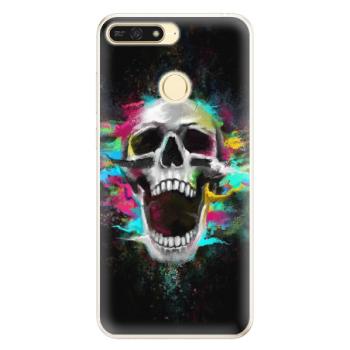 Silikonové pouzdro iSaprio - Skull in Colors - Huawei Honor 7A