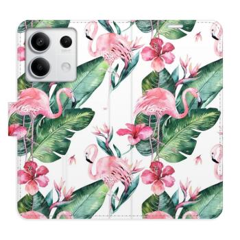 Flipové pouzdro iSaprio - Flamingos Pattern - Xiaomi Redmi Note 13 5G