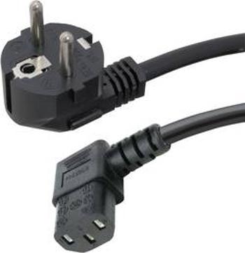 Síťový kabel s IEC zásuvkou HAWA 1008236, 2.00 m, černá