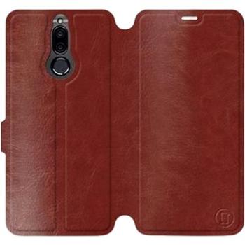 Flip pouzdro na mobil Huawei Mate 10 Lite v provedení  Brown&Orange s oranžovým vnitřkem (5903226005956)