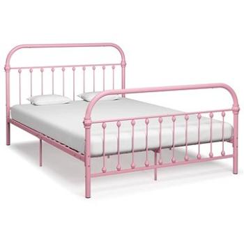 Rám postele růžový kov 120x200 cm (284512)
