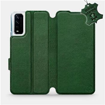 Flip pouzdro na mobil Vivo Y11S - Zelené - kožené -   Green Leather (5903516595143)