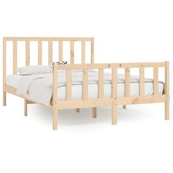 Rám postele masivní dřevo 140 × 200 cm, 3106833 (3106833)