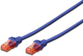 Síťový kabel RJ45 Digitus DK-1617-050/B-BU, CAT 6, U/UTP, 5.00 m, modrá