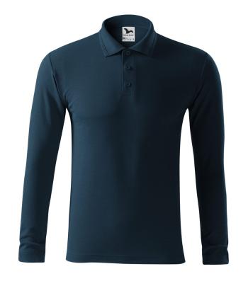 MALFINI Pánská polokošile s dlouhým rukávem Pique Polo LS - Námořní modrá | XL