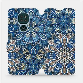 Flipové pouzdro na mobil Motorola Moto G9 Play - V108P Modré mandala květy (5903516382453)
