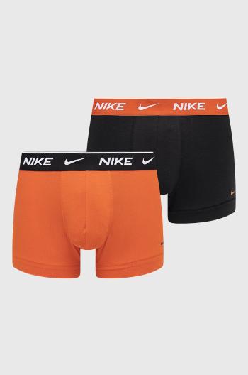 Boxerky Nike pánské, oranžová barva