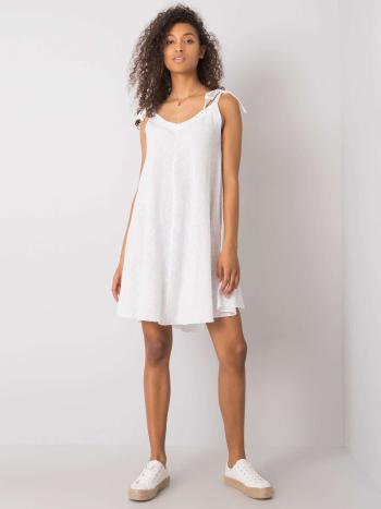 Bílé dámské bavlněné letní šaty TW-SK-BI-26660.32P-white Velikost: M