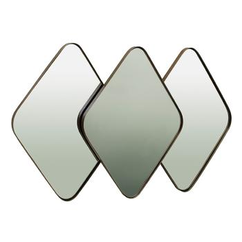 Mosazno-hnědé antik zrcadlo s kovovým rámem - 110*6*70 cm 52S284