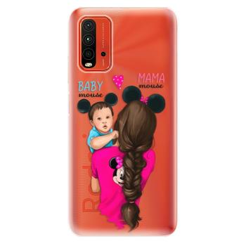 Odolné silikonové pouzdro iSaprio - Mama Mouse Brunette and Boy - Xiaomi Redmi 9T