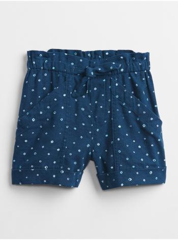 Modré holčičí dětské kraťasy utility pull-on shorts GAP