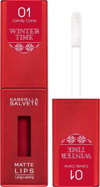 Gabriella Salvete Dlouhotrvající tekutá rtěnka s matným efektem, Winter Time, 01 Candy Cone, 4.5 ml