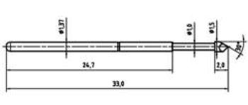 Zkušební hrot PTR 1025-H-1.5N-AU-1.5
