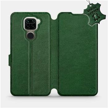 Flip pouzdro na mobil Xiaomi Redmi Note 9 - Zelené - kožené -   Green Leather (5903516288892)