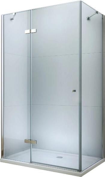 MEXEN/S Roma sprchový kout 120x90 cm, kyvný, čiré sklo, chrom + vanička 854-120-090-01-00-4010