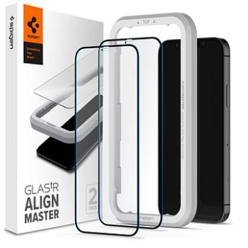 Spigen Glas tR ALM FC Black 2P iPhone 12/iPhone 12 Pro (AGL01802)