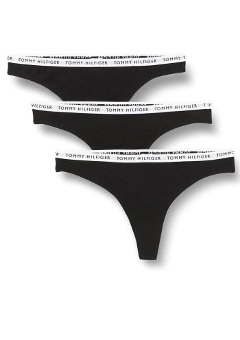 Dámské tanga Tommy  Hilfiger UW0UW02829  3PACK S Černá