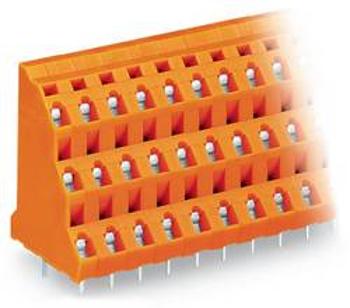 Třípatrové svorky WAGO 737-662, 2.50 mm², Pólů 36, oranžová, 8 ks