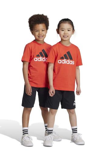 Dětská bavlněná souprava adidas LK BL CO T SET oranžová barva, IV7448