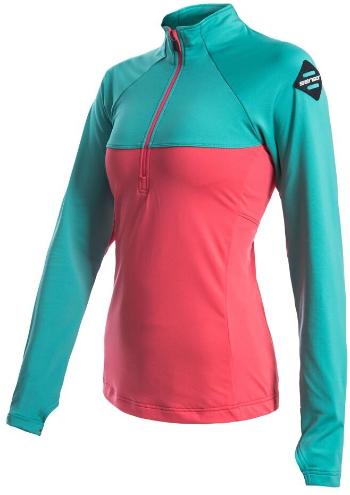 SENSOR COOLMAX THERMO dámská mikina zip korál/sea green Velikost: XL